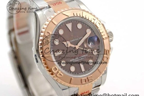 EWF SS Dial RG Yacht-Master Brown RG Bracelet 1:1 Edition Best on 126621 SS A3235 0409